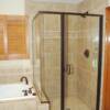 This Littleton shower was expanded and is part of this complete master bath remodel.

